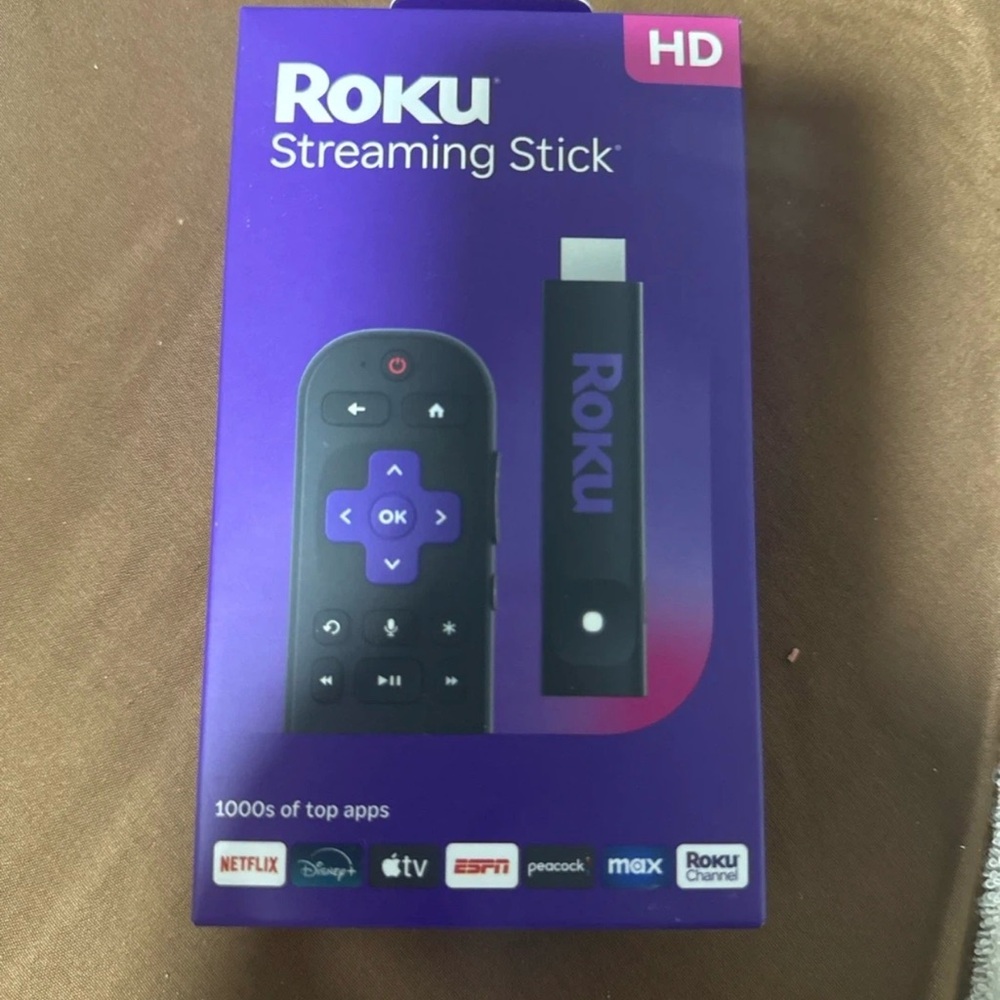 Roku Streaming Stick with Remote in Purple Box